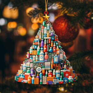 Pharmacy Christmas Tree Ornament-Gifts For Pharmacist, Nurse-2024 New Release