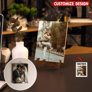 Personalized Couple Photo Wood Decor - Unique Gift For Wife,Husband,Anniversary