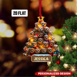 Personalized Teddy Bear Ornament-Holiday Gift for Kids-2024 New Release