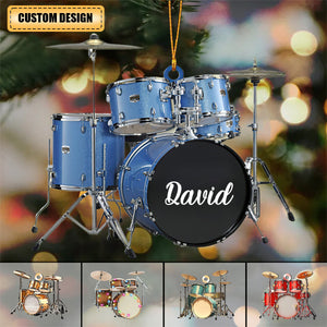 Personalized Drum Set Christmas Ornament Gift For Drummer Player - 2024 New Release