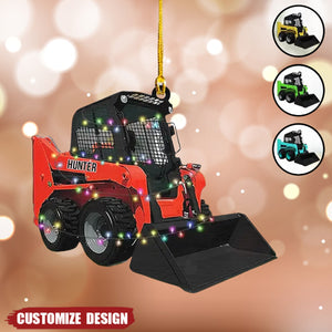 2024 New Release – Personalized Skid Steer Loader Flat Shaped Ornament, Gift For Trucker