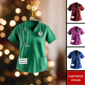 Personalized Scrub Acrylic Christmas Ornament-2024 New Release