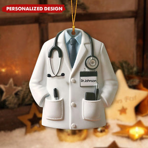 Personalized Doctor Blouse Christmas Ornament-Gifts For Medical Grad Healthcare Worker-2024 New Release