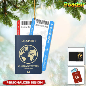 Personalized Passport Travel Ornament-Gift For Travelers & Adventurers-2024 New Release