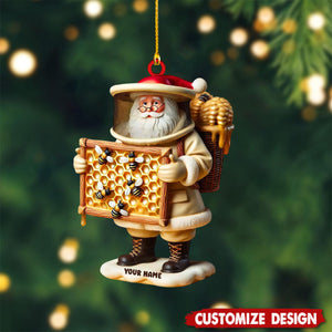 Personalized Beekeeper Santa Christmas Ornament Gift For Beekeepers-2024 New Release