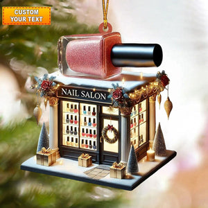 Personalized Nail Salon Christmas Ornament, Gift For Nail Artists - 2024 New Release