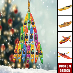 Personalized Kayak Boat Acrylic Christmas Ornament - 2024 New Release