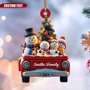 Personalized Snowman Family Christmas Ornament-Gift For Family-2024 New Release