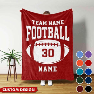 Personalized Football Blanket - Gift For Football Lovers