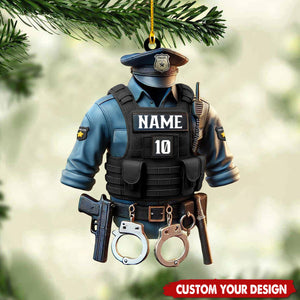 Personalized Police Officer Ornament,Custom Name & Badge Number - 2024 New Release