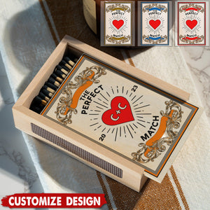Personalized Couples Matchbox - Gift For Husband,Wife,Anniversary