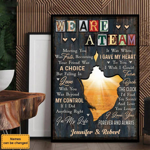 Personalized We're A Team Poster-Gift For Couple Anniversary