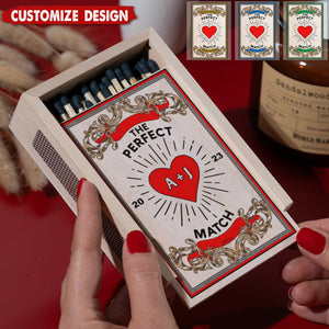 Personalized Couples Matchbox - Gift For Husband,Wife,Anniversary
