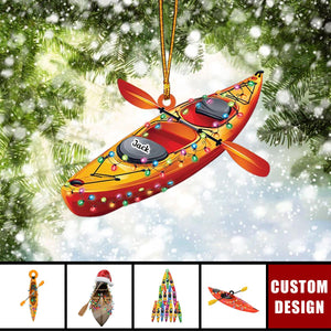 Personalized Kayak Boat Acrylic Christmas Ornament - 2024 New Release