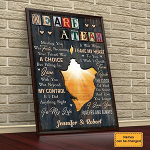 Personalized We're A Team Poster-Gift For Couple Anniversary
