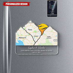 Adventure Together Mountain-Personalized Acrylic Magnet-Anniversary Valentine's Day Gift