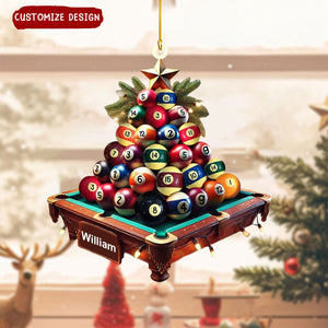 Personalized Billiard Ball Christmas Tree Ornament-2024 New Release