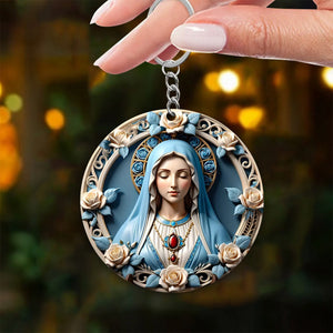 Blessed Virgin Mary Keychain - Gifts for Religious People