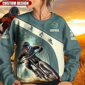 Personalized Name Mountain Bike Sweatshirt