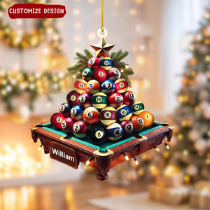 Personalized Billiard Ball Christmas Tree Ornament-2024 New Release