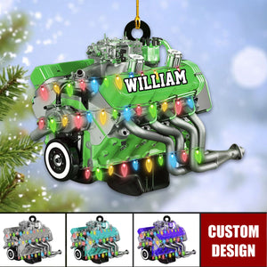 Personalized Drag Racing Engine Christmas Ornament, Gift For Racing Lovers - 2024 New Release