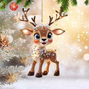 Cartoon Fawn Christmas Ornaments-2024 New Release
