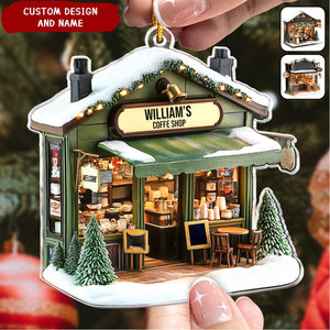 Personalized Coffee Shop,Coffee Bar, Coffee Store Christmas Ornament-2024 New Release