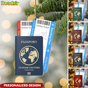 Personalized Passport Travel Ornament-Gift For Travelers & Adventurers-2024 New Release