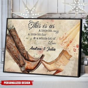 Valentine Cowboy And Cowgirl-Personalized Poster