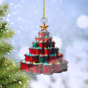 Retro Drum Christmas Ornament-Gift For Drummers-2024 New Release