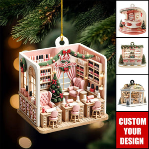 Personalized Nail Salon Christmas Ornament - 2024 New Release Nail Spa Ornament