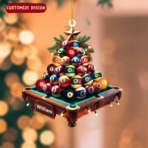 Personalized Billiard Ball Christmas Tree Ornament-2024 New Release