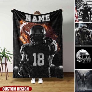 Personalized American Football Blanket - Gift For Football Lovers