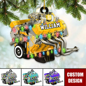 Personalized Drag Racing Engine Christmas Ornament, Gift For Racing Lovers - 2024 New Release
