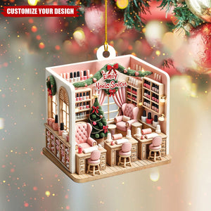 Personalized Nail Salon Christmas Ornament - 2024 New Release Nail Spa Ornament