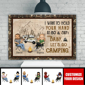 Baby, Let's Go Camping Horizontal Poster - Gift For Couple, Camping Lovers