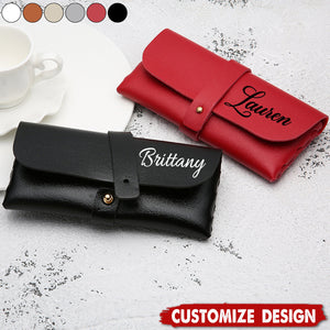 Personalized Leather Glasses Case-Gift for Anniversary