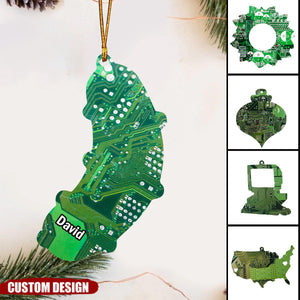 2024 New Release Personalized Circuit Board Computer Ornament