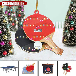2024 New Release Personalized Ping Pong Christmas Ornament - Gift For Ping Pong Lover