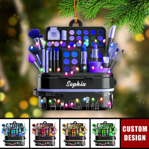 Personalized Makeup Tools Christmas Ornament, Gift for Makeup Artist - 2024 New Release