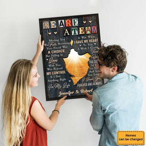 Personalized We're A Team Poster-Gift For Couple Anniversary