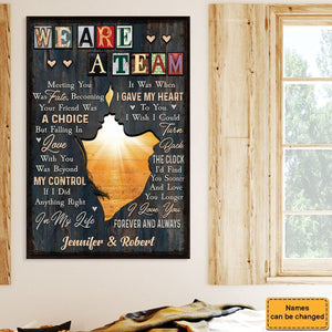 Personalized We're A Team Poster-Gift For Couple Anniversary