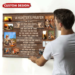 A Hunter's Prayer - Personalized Wildlife Deer Photo Collage Poster, Gift For Hunters