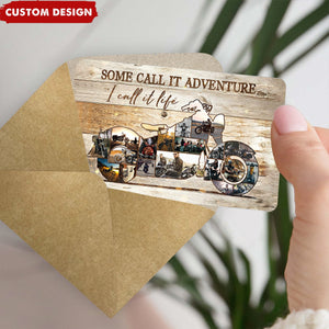I Call It Life - Motorcycle Photo Collage Personalized Wallet Card