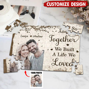 Custom Photo My Favorite Place In All The World - Personalized Jigsaw Puzzle