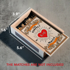 Personalized Couples Matchbox - Gift For Husband,Wife,Anniversary