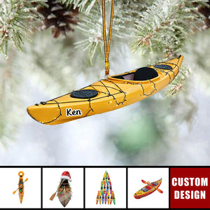 Personalized Kayak Boat Acrylic Christmas Ornament - 2024 New Release