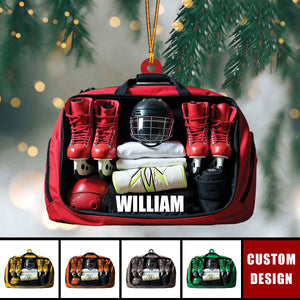 Personalized Hockey Acrylic Christmas Ornament - Gift For Hockey Lovers - 2024 New Release