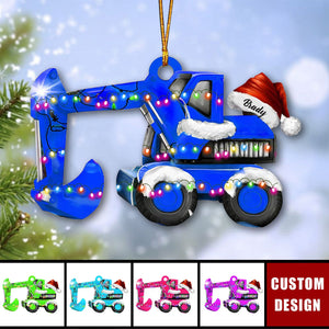 Personalized Excavator Christmas Ornament - 2024 New Release