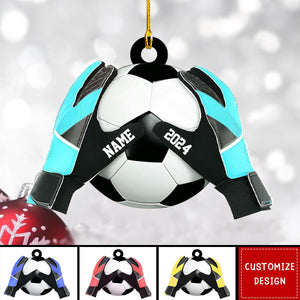 Personalized Soccer Goal Keeper Christmas Ornament - Gift For Soccer Lovers - 2024 New Release